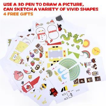 Pen 3D de învățare Creative set de jucării pentru copii din plastic de desen, Creativitate, artă și meșteșug kit Pictura Educativ cadou de crăciun