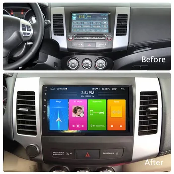 Android10 Touch Screen Full Auto Multimedia Player pentru Mitsubishi Outlander 2006-2013 Radio Auto Mirrorlink Stereo Split Screen