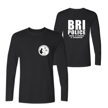 Franța Speciale franceze de Elita Forțelor de Poliție Unitate de GIGN Raid BRI tipărite tricou tricou Barbati din Bumbac tricou Maneca lunga topuri haine