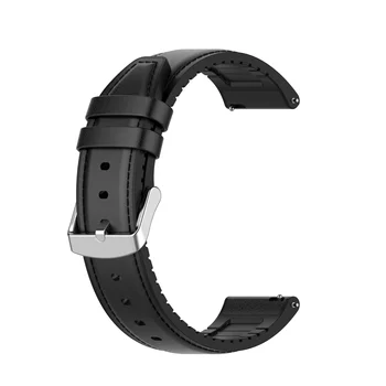 20mm 22mm silicon +Curele din Piele Watchband Bratara Pentru Samsung Gear S3/Pentru Huawei Watch GT GT2 /Amazfit GTR 47mm Inteligent