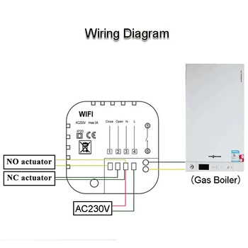Programabile Cameră de Încălzire WIFI Termostat Digital Controler de Temperatura Regulatoare pentru Cazane de Gaz 220V Funcționează Cu Google Acasa