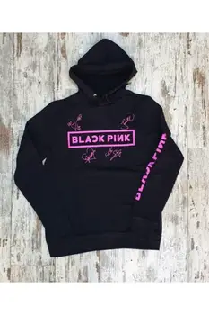 Blackpink Imprimat Cu Gluga Unisex Toamna Jachete Supradimensionate KPop Femei Casual Streetwear Sudoare Punk Girls Îmbrăcăminte Topuri Coreeană