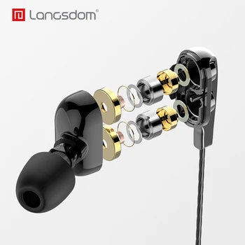 Langsdom LD4 Binaurale cu Comutator Magnetic Wireless Sport Cască Bluetooth Confortabil de purtat Inteligent de Voce Apel HD