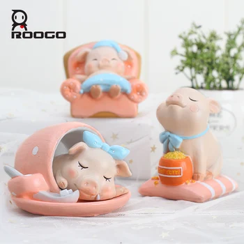 Roogo creative drăguț porc leneș mini acasă decorare accesorii masa ambarcațiunile de decorare ornament iubitorii de cadou pentru prietena