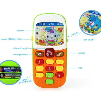 Kid telefon Mobil Telefon Mobil de Jucărie Electronică Telefon de Învățare de Învățământ Jucării Muzicale Mașină de Sunet Copil pentru Sugari Mai bun Cadou pentru Copii