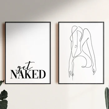 Femeie Sexy Corp Poster De Imprimare A Primi Gol Citate Canvas Tablou Modern Abstract Arta Minimalist Pentru Living Baie Decor Acasă