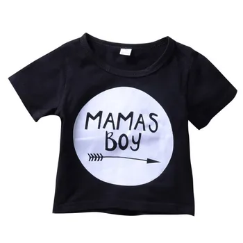 Drăguț Copil pentru Copii MAMAS Boy scrisoare negru T-shirt, Blaturi+Pantaloni de Costum baietel Haine de bumbac Stabilit copil de vara de îmbrăcăminte pentru băieți