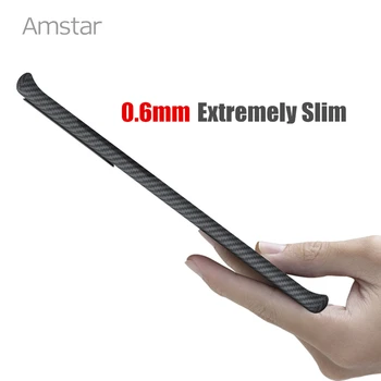 Amstar Real Fibra de Carbon Caz de Protecție pentru Samsung Plus S20 S20 Ultra Pură Fibra de Carbon Ultra-subțire Caz Anti-toamna Hard Cover