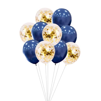30pcs DIY Bleumarin Aur Resturi de Hârtie Balon de 12 țoli Baloane cu Confetti Roz Pentru Nunta, Ziua de naștere Petrecere Copil de Dus Provizii