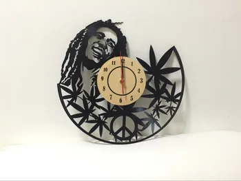 12 Inci Bob Marley Cuarț Ceas De Perete De Epocă În Stil Mare Decorative, Ceasuri De Perete De Vinil Disc Ceas Living Art Show