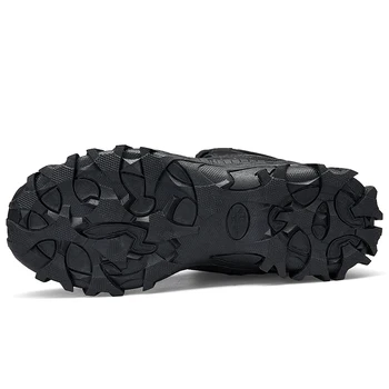 Cald în aer liber Indestructibil Piele Barbati Cizme Militare Pantofi de Lucru din Cauciuc Non-alunecare Slip-on cu Fermoar Cizme de Iarnă pentru Bărbați Încălțăminte de protecție