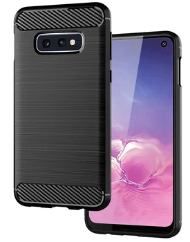 Cazul Samsung Galaxy s10e culoare Black (Negru), carbon serie, caseport