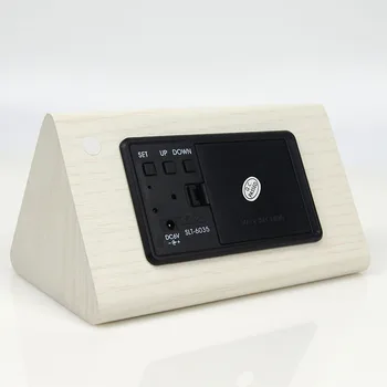 Li&Tai LED Digital Ceas cu Alarmă Temperatură Sunete de Control Calendar LED Display Electronic Lemn Desktop colorate Ceas de Masa