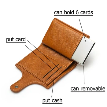 ZOVYVOL 2020 Mini Portofel Anti-furt Suport Card Inteligent Slim RFID Doamnelor Cazul in care Cardul Unisex Vintage Solid Geanta cu Bani Dropshipping