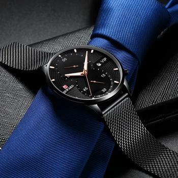 RECOMPENSA Brand Barbati Ceas Sport de Lux 30M Impermeabil Ceasuri pentru Bărbați din Oțel Inoxidabil Plasă de Ceas Auto Data, Cronograf Ceasuri de mana