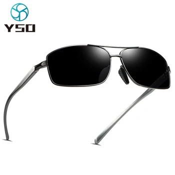 YSO 2020 Negru Polarizat Ochelari de Soare Pentru Barbati Femei Protecție UV400 Dreptunghi Lentile de Conducere Shades Ochelari de sex Masculin ochelari de Soare 2458