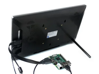 13.3 inch, HDMI LCD (H) Display IPS cu Sticlă Călită Acoperi lucra ca monitor de calculator suportă Windows 10 Raspberry Pi BB Negru