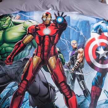 Marvel Avengers Iron Man, Captain America 3d Seturi de lenjerie de pat pentru Copii Băieți Fete Carpetă Acopere Stabilit Twin, pat matrimonial lenjerie de pat set