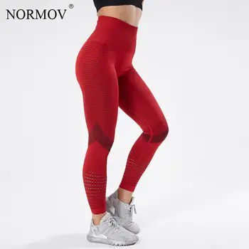 NORMOV Jambiere Femei Sexy Push-Up Talie Mare de Fitness Legging pentru Femei Respirabil Antrenament Sportive Leggins Mujer