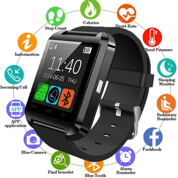 U8 Bluetooth Ceas Inteligent Pedometru Multi-limba Touch Screen Sport Inteligent Ceas Telefon Smartwatch Pentru Iphone Android