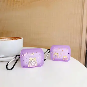 Desene animate drăguț Mini Sailor Moon moale Clar Wireless Bluetooth setul cu Cască silicon cover Pentru Airpods PRO 3 Căști de Protecție caz