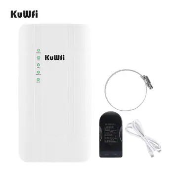 KuWFi în aer liber 4G LTE Router de Mare Putere CPE Wireless de până la 300Mbps Router CAT4 3G/4G SIM WiFi Router pentru camere IP Cu POE 24V Adaptor