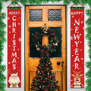 Crăciun Fericit Banner Decor De Crăciun Pentru Acasă 2020 Ușa De Crăciun Decor Agățat Ornamente De Crăciun Crăciun Noel Cadouri De Anul Nou