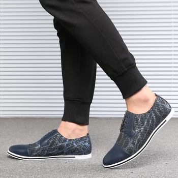 YWEEN Barbati Pantofi Casual de Dimensiuni Mari 50 EUR Dantela-Up Stil Amestecat Culori de Moda Oxford Dress Pantofi Plat