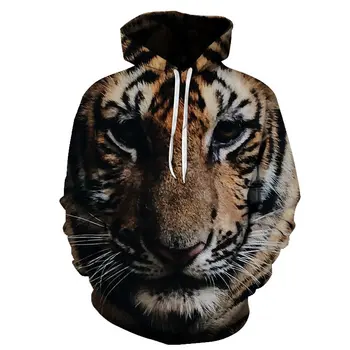 Brand de moda Toamna Barbati Tigru Animal 3D Imprimate cu Glugă Glugă Bărbați / Femei Tigru Jachete de Proiectare 3D Harajuku Hoody S-6XL