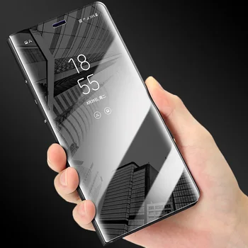 Pentru Samsung Galaxy A6 A7 A8 A9 2018 J4 J6 S8 S9 Plus J8 A600 J2 Core A5 J3 J5 J7 Neo 2017 S7 Edge Mirror View Smart Flip Caz