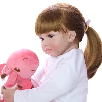 KEIUMI 60 cm Fată Nou-născut Realist Renăscut Baby Doll Corpul de Pânză 24 Inch Moda Renăscut Boneca Jucărie Pentru Copil Ziua de nastere Cadouri