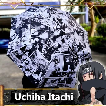 Anime NARUTO Uchiha Itachi Cosplay elemente de Recuzită de Așteptat Kakashi 3D de Imprimare de Desene animate Model de Metal Negru Lipici Umbrelă de soare Copii Adulți Parasolar