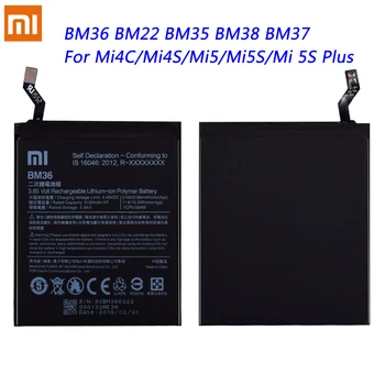 Original BM36 BM22 BM35 BM38 BM37 Baterie Pentru Xiaomi Mi 4C 4S 5 5S Plus Mi4C Mare Capacitate de Înlocuire Bateria Litiu-Polimer
