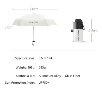 Anti-UV de Buzunar Mini Umbrela de Ploaie Femei Windproof Durabil 5 Pliere Umbrele de Soare Portabil de protecție Solară de sex Feminin Umbrelă de soare