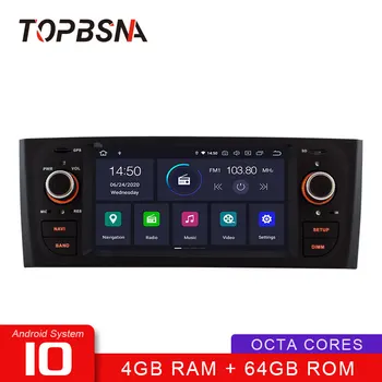 TOPBSNA Android 10 Car DVD Player pentru Fiat Grande Punto Linea 2007 2008 2009 2010 2011 2012 WIFI 1 Din Radio Auto Stereo Auto DSP