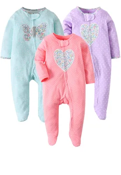Pijamale copii din bumbac nou-nascuti bebe îmbrăcăminte 3pcs fete haine unicorn salopetă sugari pijamale, îmbrăcăminte pentru băieți copilul salopeta