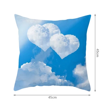 Nanacoba față de Pernă Decor Acasă Cerul Albastru Alb in Forma de Inima Nori Perne Caz Acoperire pentru Camera de zi Canapea extensibilă Arunca Pernă