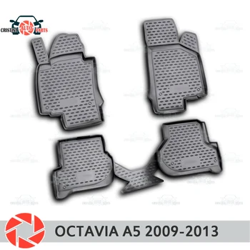 Pentru Skoda Octavia A5 2009-2013 covorase covoare non alunecare poliuretan pământ de protecție interior styling auto accesorii