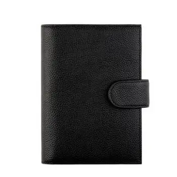 Yiwi Cajie de Strut de Culoare Negru din Piele Inele Notebook 192x135mm Jurnal Personal Liant Planificator de zi cu Zi lucrate Manual Agenda