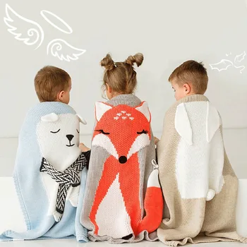 De dormit Pătura de Tricotat Pătură Copil Nou-născut Copilul Pilota pentru Copii Înfășa Tricotate Pătură Copil Nou-născut 3D de Pluș Tricot Înfășa