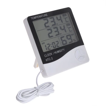 LCD Digital de Temperatură și Umiditate Metru Ceas Electronic Termometru Higrometru