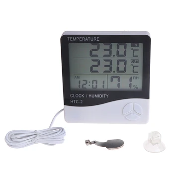 LCD Digital de Temperatură și Umiditate Metru Ceas Electronic Termometru Higrometru