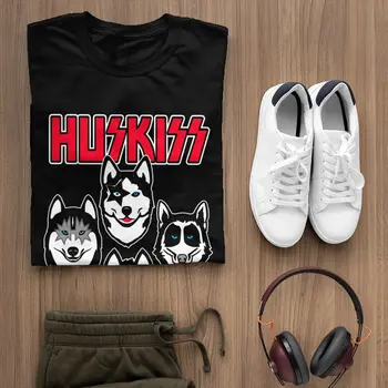 Malamut De Alaska Câini Tricou Huskiss Tricou Bumbac Graphic Tee Shirt Streetwear Supradimensionat Tricou