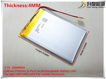 3.7 V 3000mAh 405581 Litiu-Polimer Li-Po, li-ion Reîncărcabilă de celule de Baterii Pentru Mp3 MP4 MP5 GPS mobil, tableta baterie