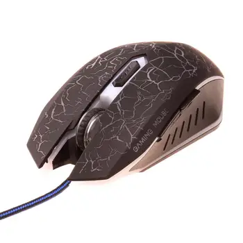 Malloom Crack Mouse de Gaming 6 Chei Profesionale Colorate LED Backlight 4000 DPI Optic cu Fir Gaming Mouse Gamer Soareci Sem Fio