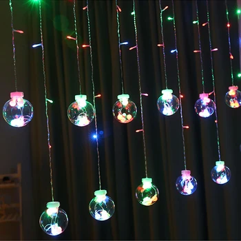 2,5 M Zână Ghirlanda LED Mingea Șir de Lumini Pentru Pomul de Crăciun Nunta Casa Interior Partea de Exterior Decoratiuni de Gradina Șir de Lămpi