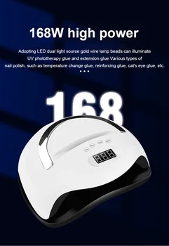 BLUEQUE 168W UV Lampa LED Pentru Unghii DryerIce Lampa Pentru Manichiura Unghii Gel Lampa Uscare Lampa Pentru Gel Lac suport de telefon mobil