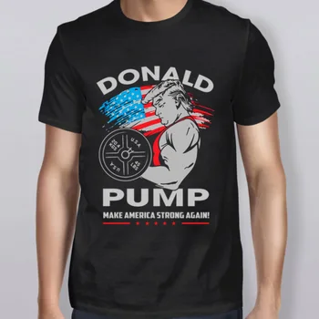 Donald Pompa Face America Puternic Din Nou Foarte Popular Stil Tricou Barbati Slim Fit Bumbac De Înaltă Calitate De Film Tricouri