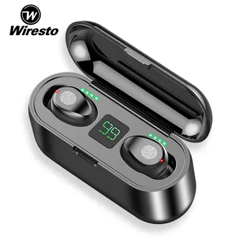 Wiresto Mini Cască Bluetooth Adevărat Wireless Stereo Sport Cască TWS Pavilioane Touch Control Sweatproof Căști cu Microfon
