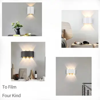 Modernă cu LED-uri Lampă de Perete 2W 4W 6W Sconces Perete Interior Scara de iluminat Noptiera Loft Living Sus în Jos Acasă Hol Lampada